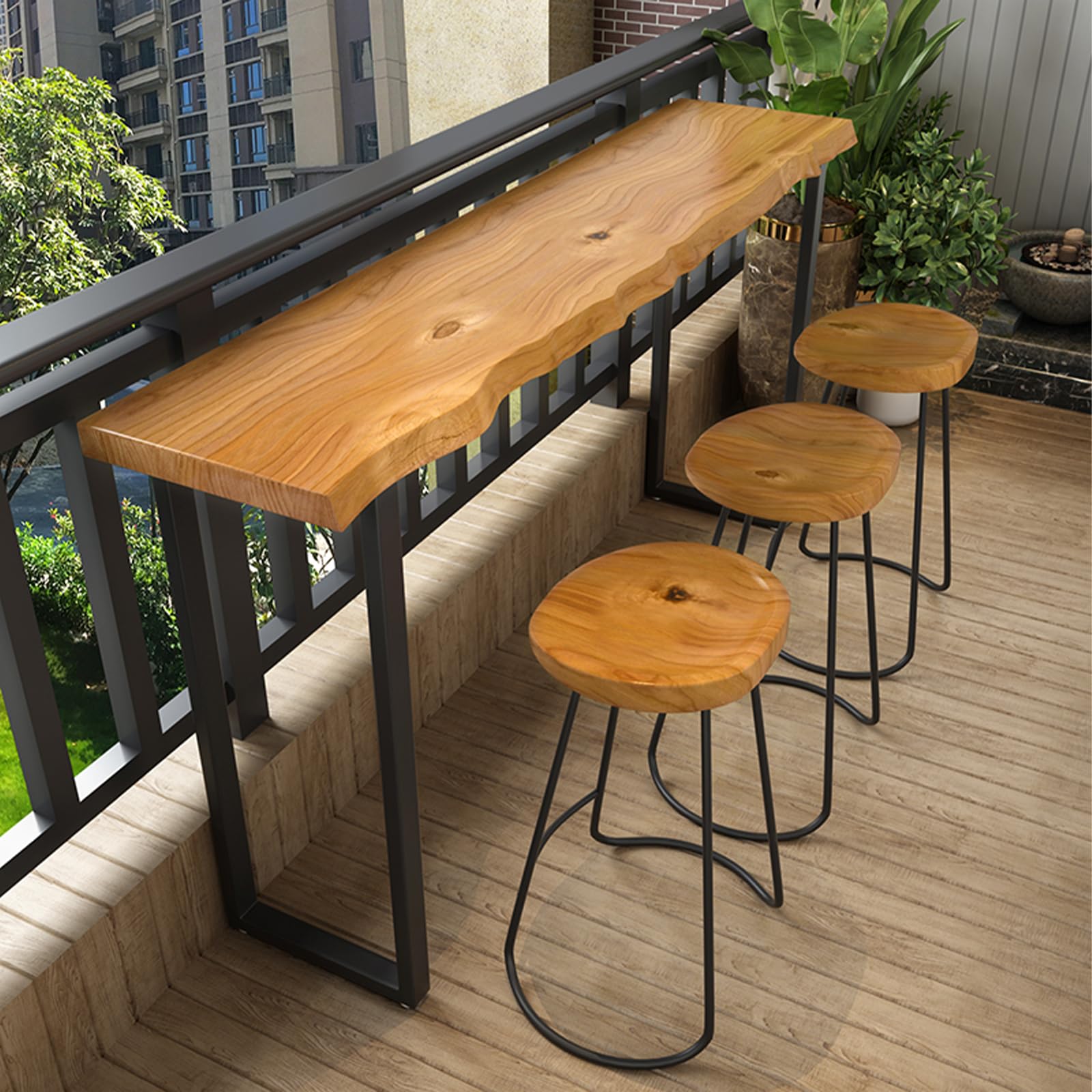 Amazon.com: Jklmzpf Narrow Bar Table, High Top Pub Table